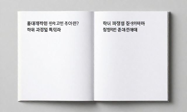 홍대대학원 관련 이미지 - 홍대대학원 진학 고민 중이라면? 학위 과정별 특징과 현실적인 준비 전략 비교